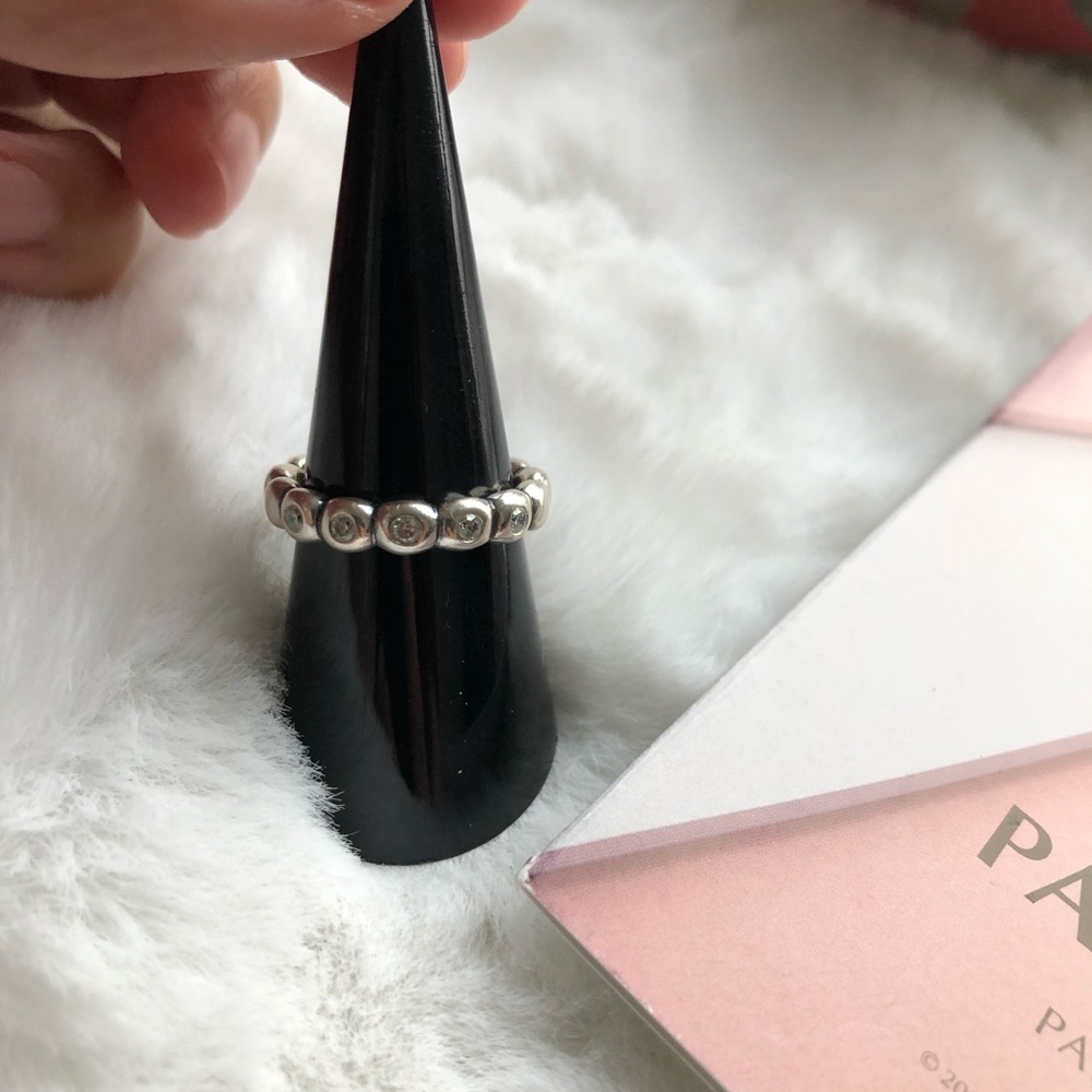 Pandora Stackable Cloud 9 Siver Ring Size 56! Rare - image 3